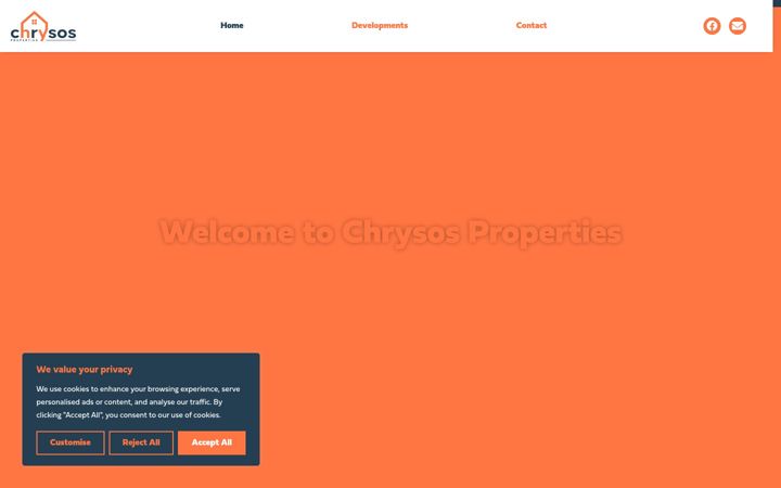 Snímek obrazovky chrysosproperties.co.uk