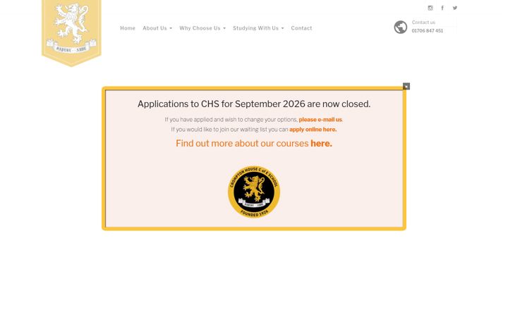 Screenshot stránky chs-sixthform.org