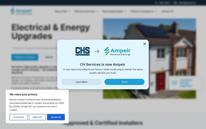 Capture d'écran de chservices.ie