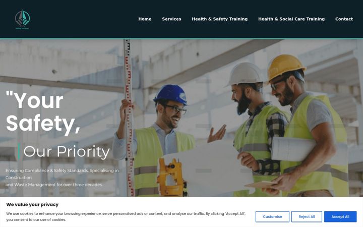Snímek obrazovky chssafetyservices.co.uk
