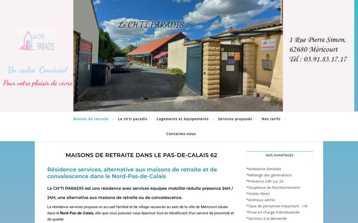 Kuvakaappaus sivustosta chti-paradis.fr