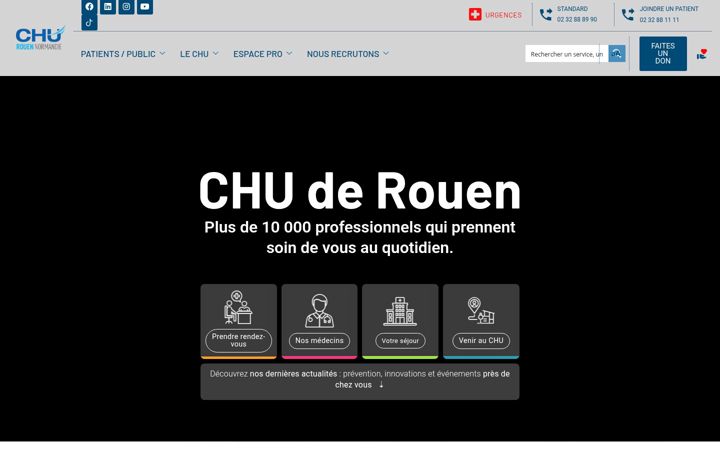 Screenshot of chu-rouen.fr