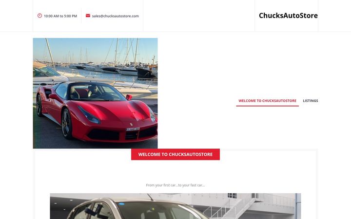 Screenshot of chucksautostore.com