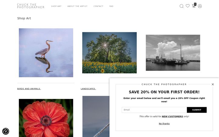 Screenshot of chuckthephotographer.com