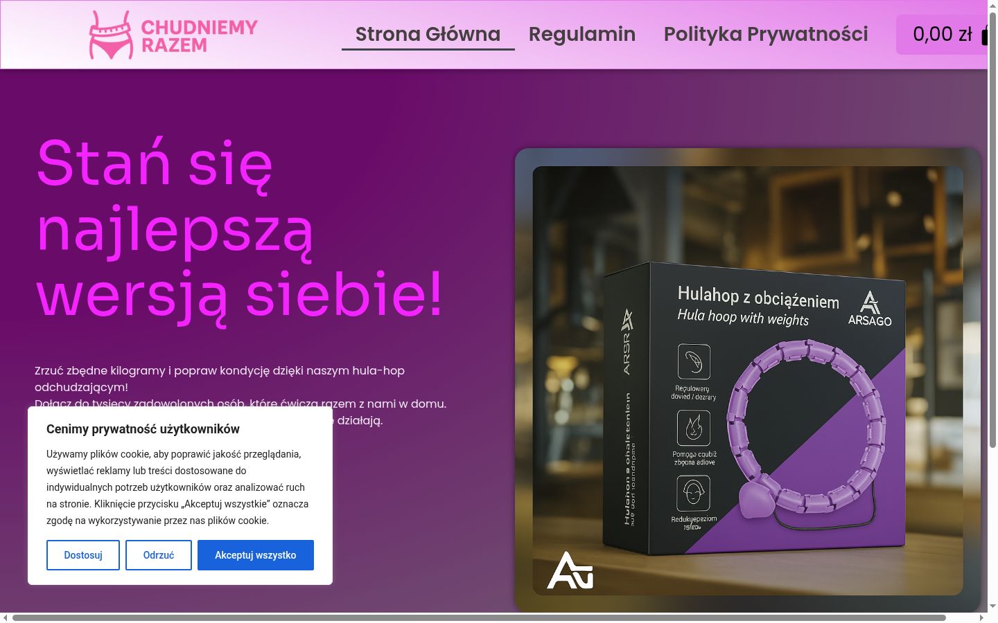 Screenshot of the consent banner shown before any interaction