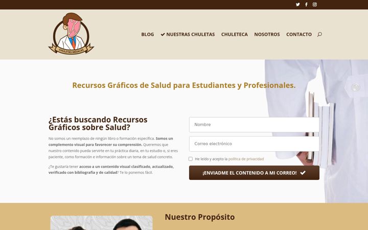 Screenshot of chuletasmedicas.com