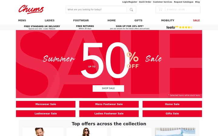 Screenshot of chums.co.uk