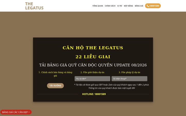 Screenshot of chungcuthelegatus.com