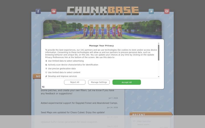 Screenshot ta' chunkbase.com