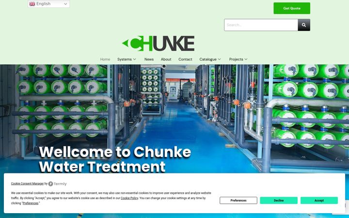 Screenshot of chunkewatertreatment.com