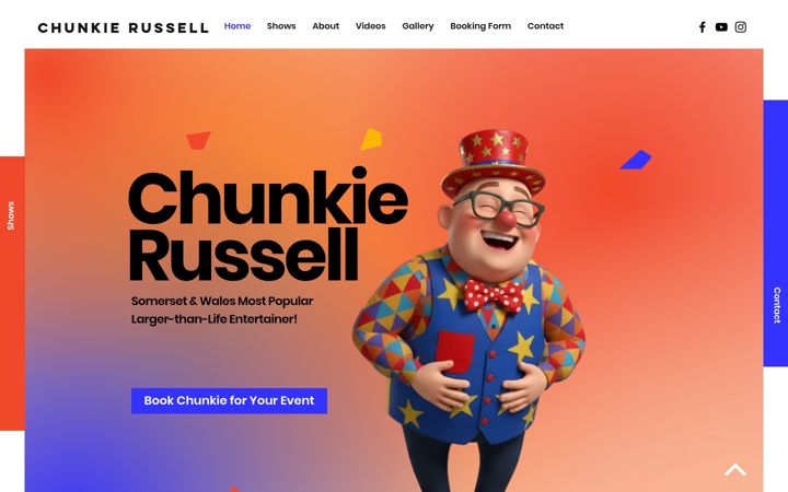 Snímek obrazovky chunkierussell.co.uk
