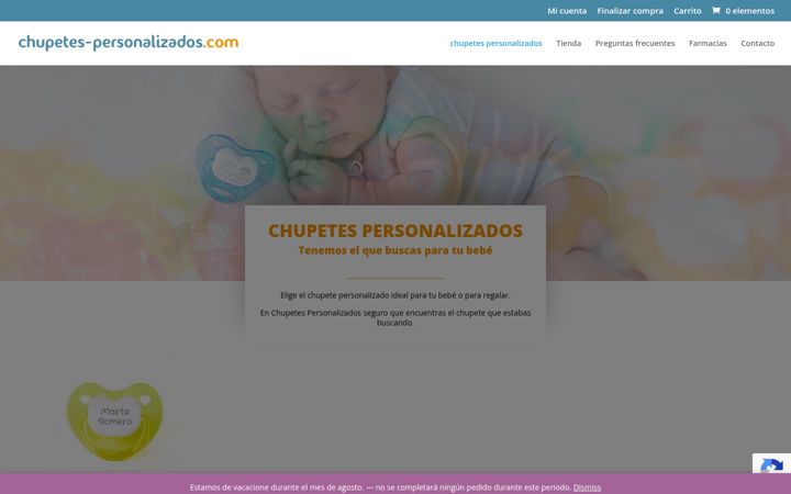 Screenshot of chupetes-personalizados.com