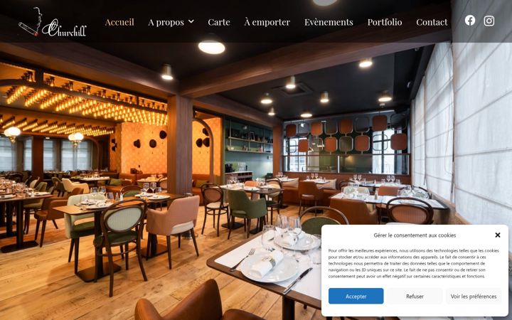 Zrzut ekranu churchill-cafe.fr