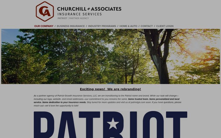 Screenshot of churchillrisk.com