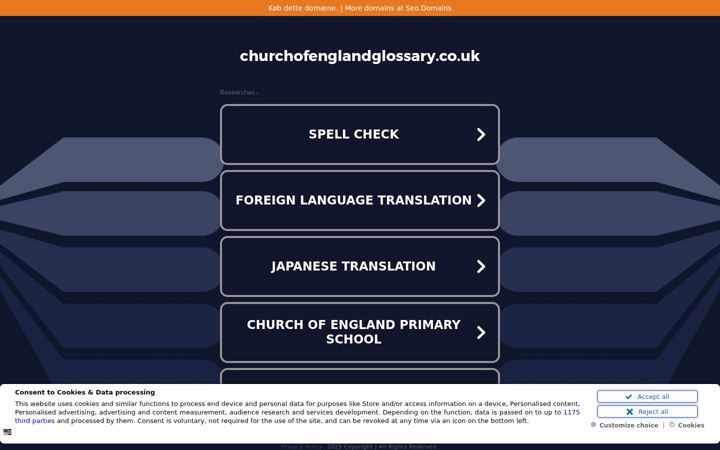 Snímek obrazovky churchofenglandglossary.co.uk