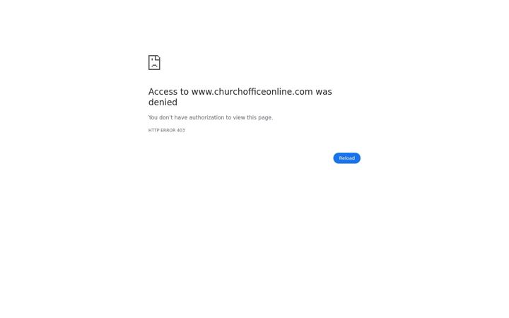 Screenshot of churchofficeonline.com