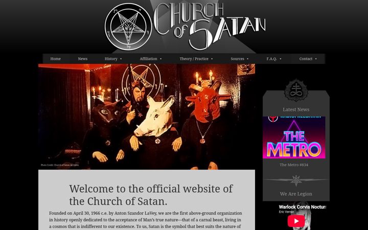 Screenshot of churchofsatan.com