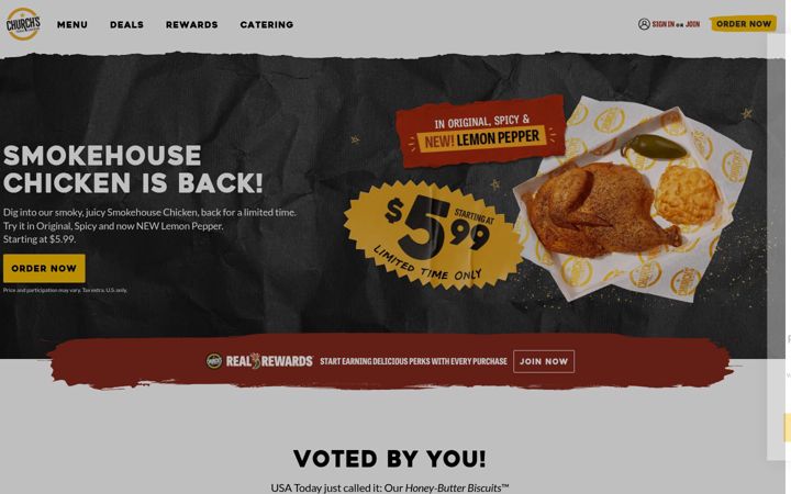 Screenshot of churchs.com