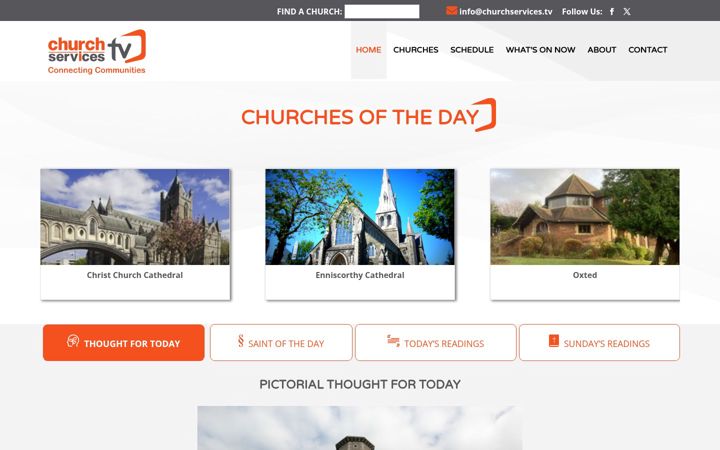 Screenshot of churchservices.tv