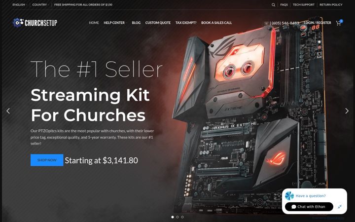 Screenshot of churchsetup.com