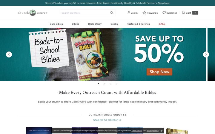 Screenshot of churchsource.com