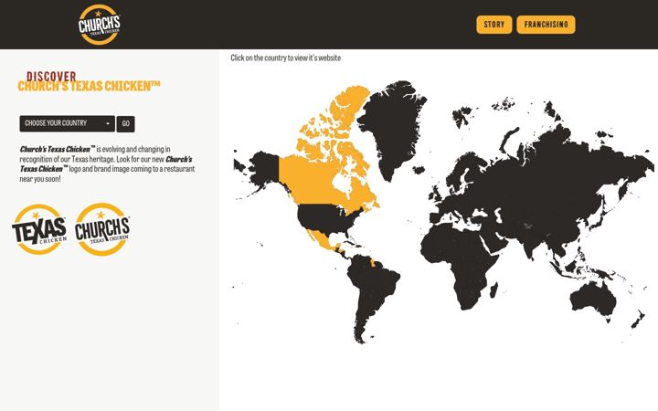 Screenshot of churchstexaschicken.com