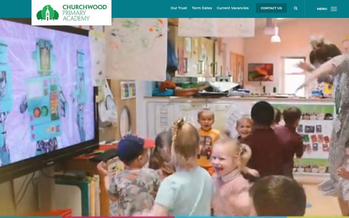 Snímek obrazovky churchwoodprimaryacademy.org.uk