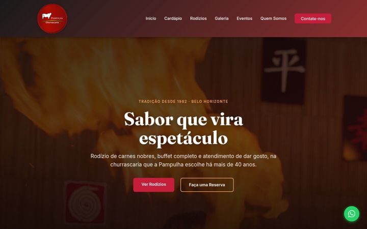 Екранна снимка на churrascariapampulha.com.br