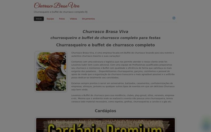 Екранна снимка на churrascobrasaviva.com.br