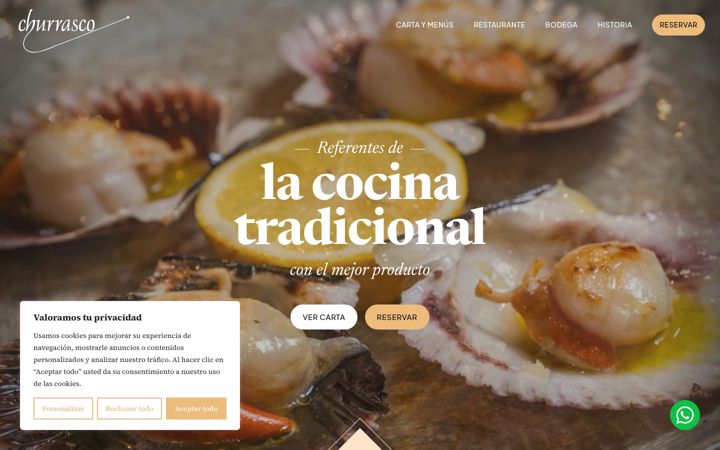 Screenshot of churrascorestaurante.com