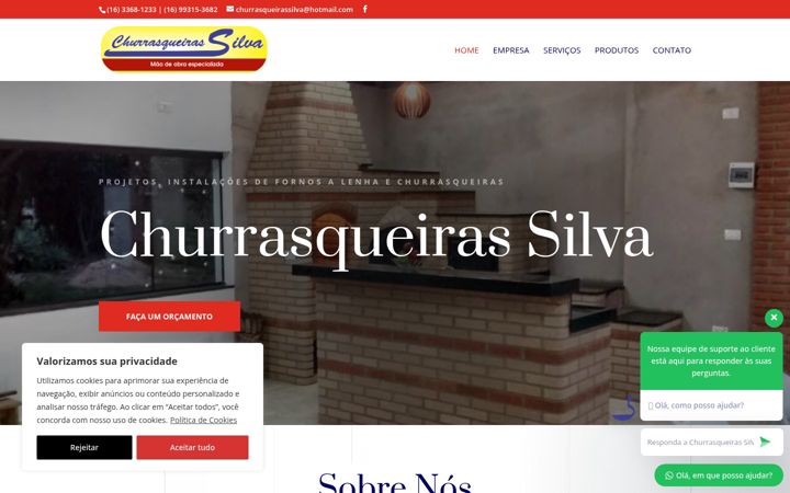 Екранна снимка на churrasqueirassilva.com.br