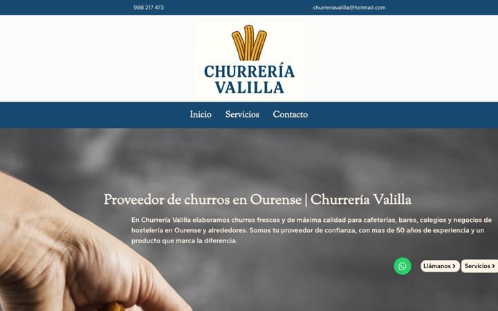 Screenshot of churreriavalilla.com