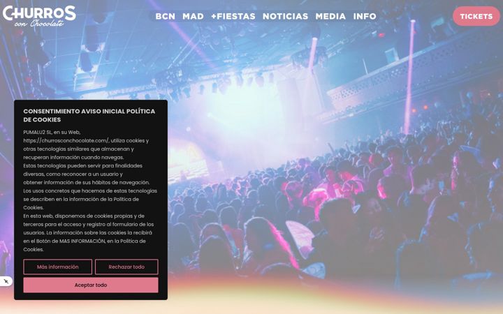 Screenshot of churros-conchocolate.com