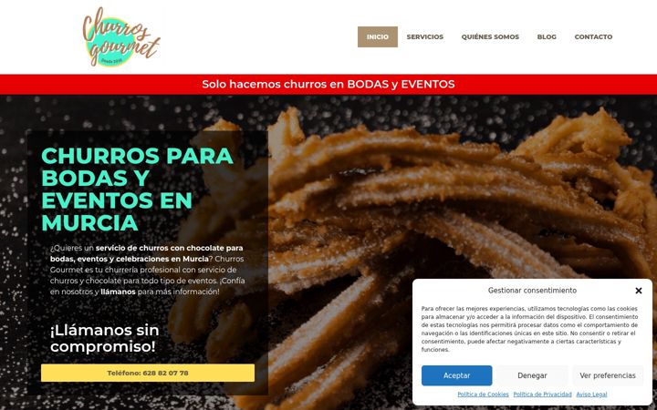 Snímek obrazovky churrosgourmet.es