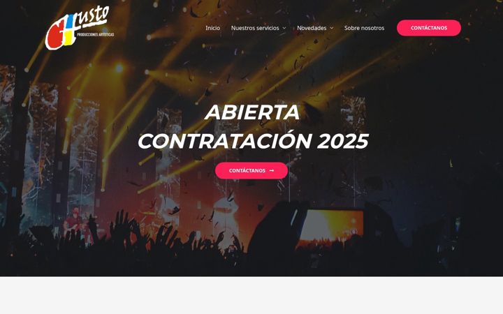 Snímek obrazovky chustoproducciones.es
