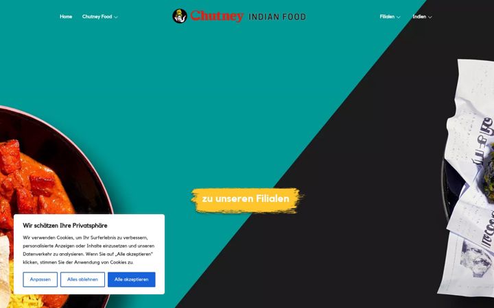 Screenshot of chutney-food.com