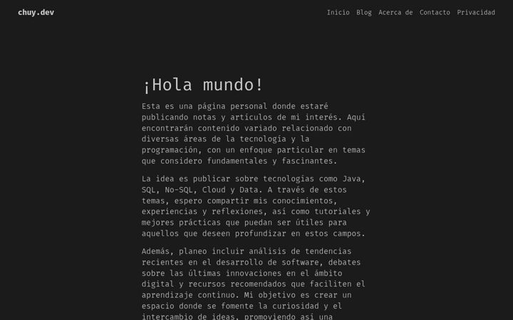 Screenshot of chuy.dev