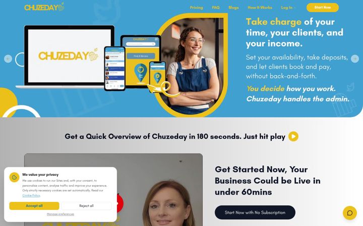 Screenshot of chuzeday.com