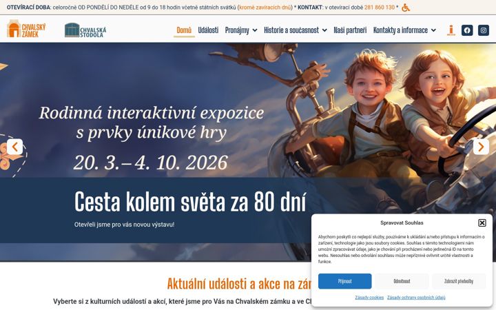 Skjermbilde av chvalskyzamek.cz