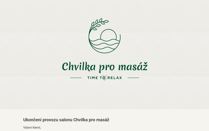 Skjermbilde av chvilkapromasaz.cz