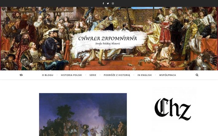Screenshot of chwalazapomniana.pl