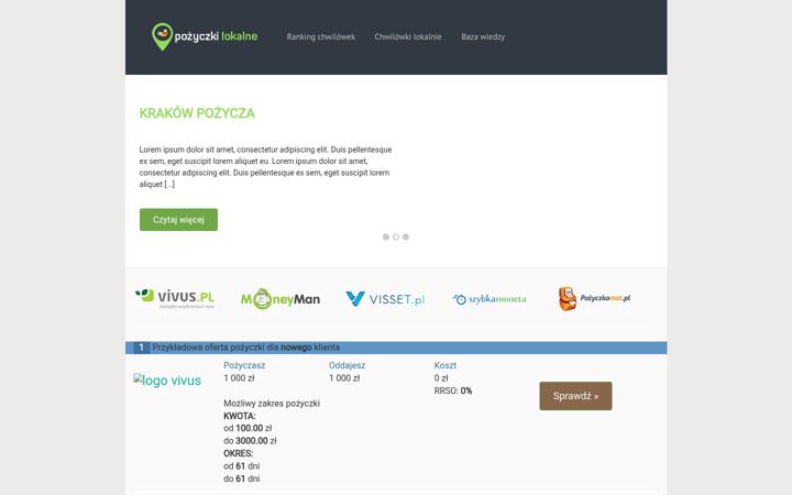 Screenshot von chwilowki-lokalne.pl