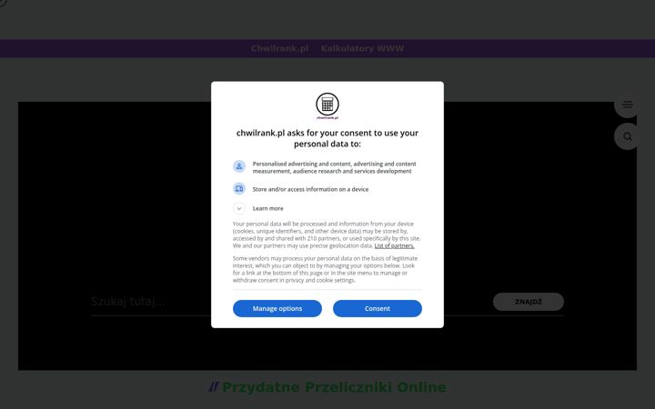 Screenshot von chwilrank.pl