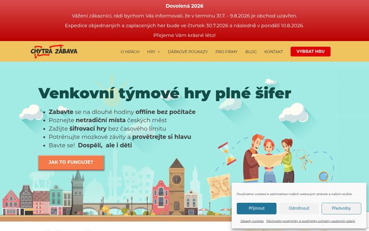 Skjermbilde av chytra-zabava.cz