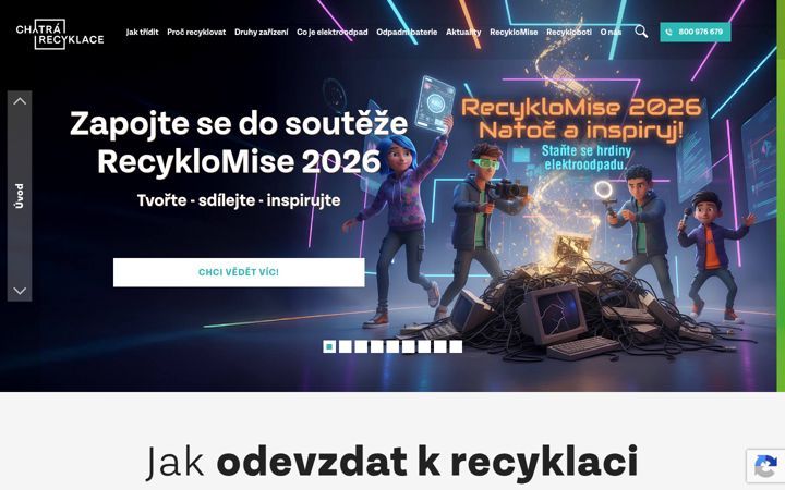 Captura de pantalla de chytrarecyklace.cz