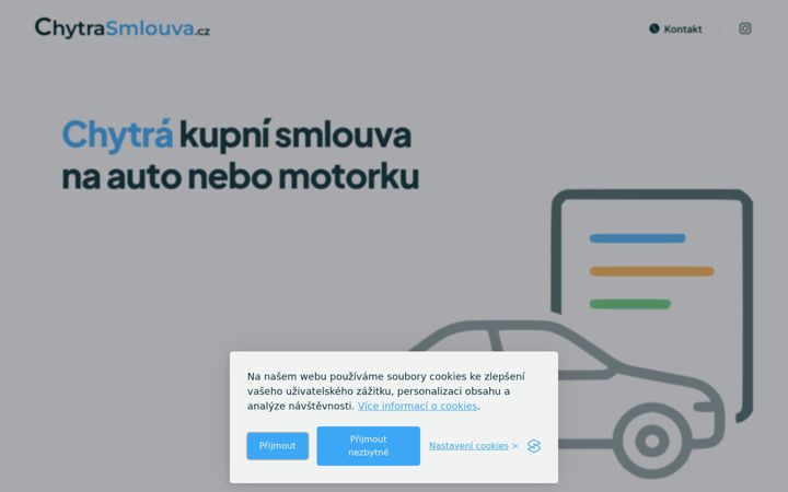 Screenshot of chytrasmlouva.cz