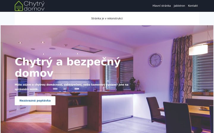Snímek obrazovky chytrydomov.net