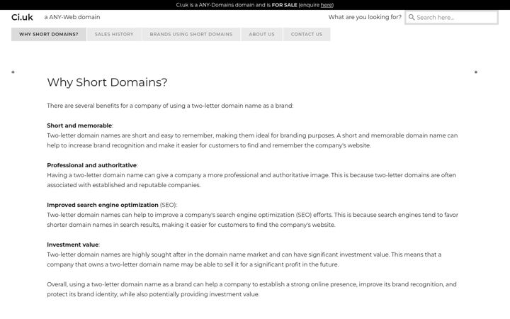 Screenshot of ci.uk
