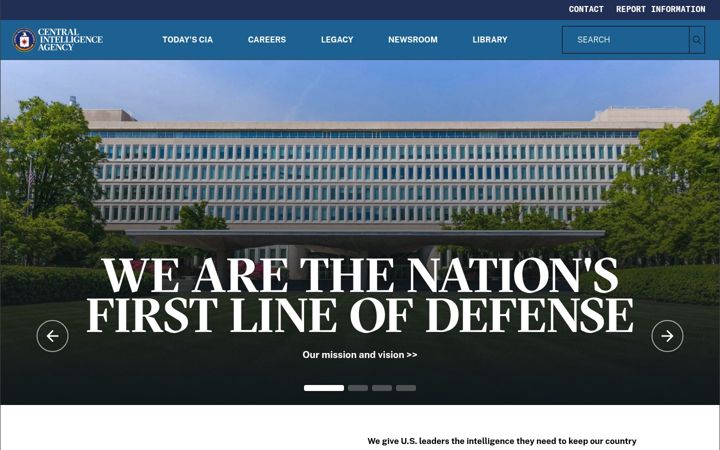Ekraanipilt saidist cia.gov