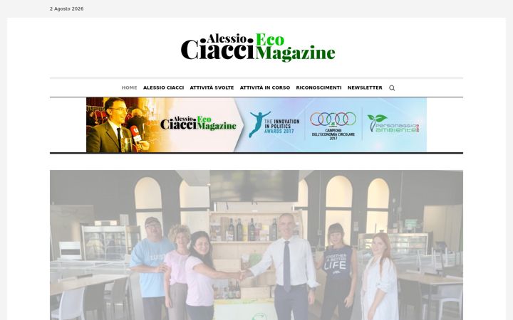 Snímek obrazovky ciaccimagazine.org